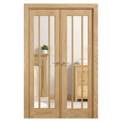 Lincoln W4 Unfinished Glazed Oak Room Divider 1246mm X 2031mm - W4OLIN