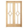 Reims W4 Pre-Finished Glazed Oak Room Divider 1246mm X 2031mm - W4OREI