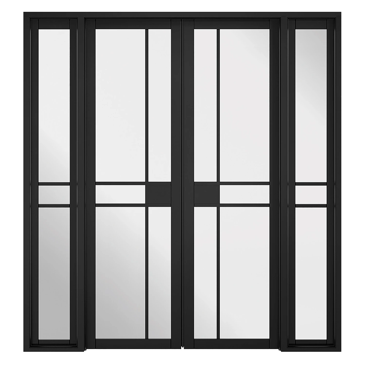 Greenwich W6 Glazed Primed Black Room Divider 1904mm X 2031mm - W6GREENWBLA 1 Greenwich W6 Glazed Primed Black Room Divider 1904mm X 2031mm - W6GREENWBLA