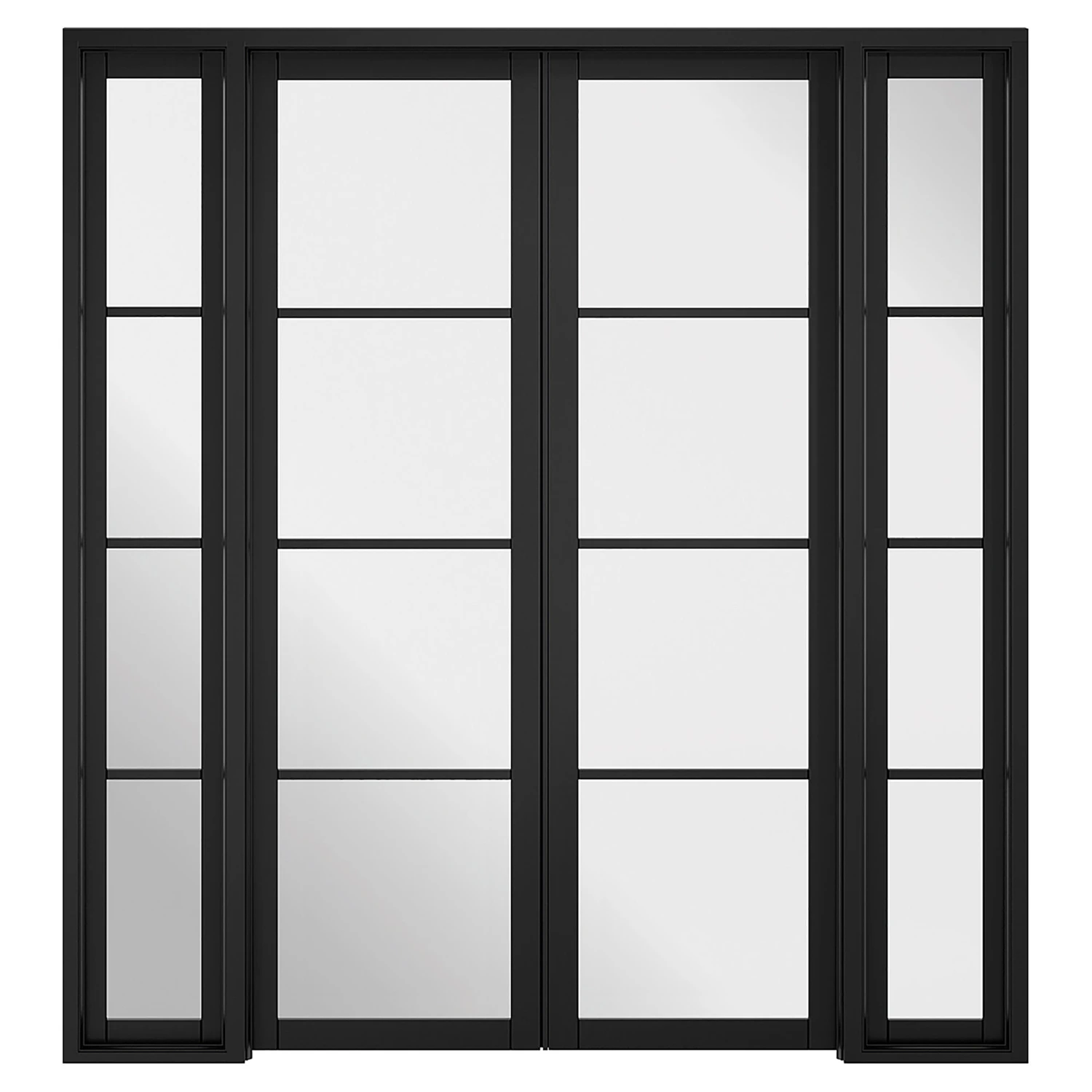 Soho W6 Primed Black Glazed Room Divider 1904mm X 2031mm - W6SOHOBLA 1 Soho W6 Primed Black Glazed Room Divider 1904mm X 2031mm - W6SOHOBLA