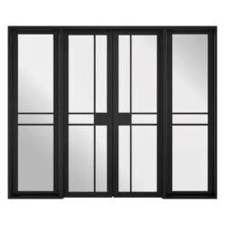 Greenwich W8 Primed Black Glazed Room Divider 2478mm X 2031mm - W8GREENWBLA