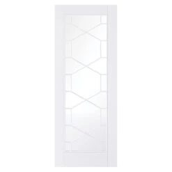 Orly Primed Clear Glazed Internal Door White