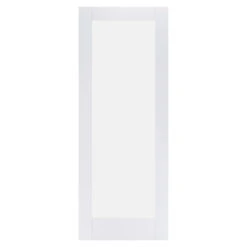 Pattern 10 1-Light Primed Frosted Glazed Internal Door White