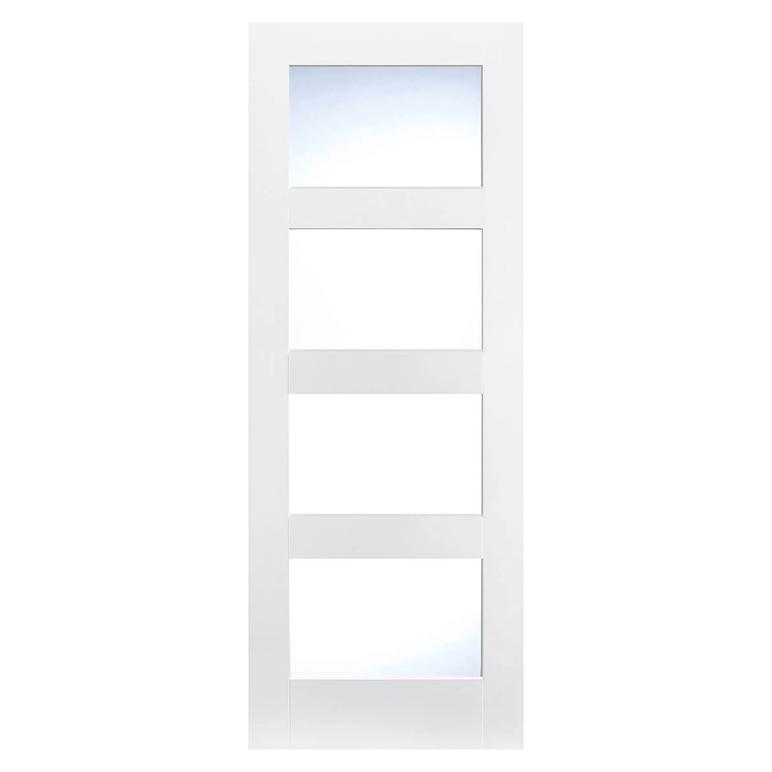 Shaker 4-Light Primed Clear Glazed Internal Door White 1 Shaker 4-Light Primed Clear Glazed Internal Door White