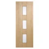 Copenhagen 3-Light Unfinished Frosted Glazed External Oak Door