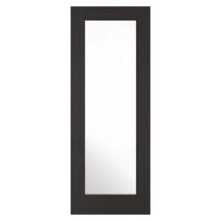 Diez 1-Light Pre-Finished Clear Glazed Internal Door Charcoal Black