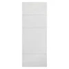 Horizontal Four Line Primed Internal Door White