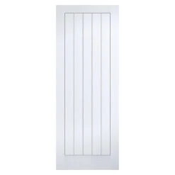 Vertical 5-Panel Primed Solid Core Internal Door White