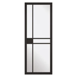 Greenwich Primed Clear Glazed Internal Door Black