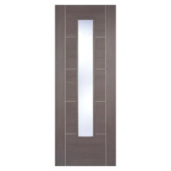Vancouver Laminated Clear Glazed Internal Door Medium Grey
