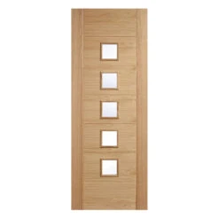 Carini 5-Light Pre-Finished Oak Internal Glazed Door