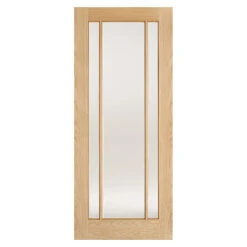 Lincoln 3-Light Unfinished Frosted Glazed Internal Oak Door