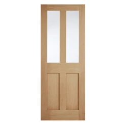 London 2-Light Unfinished Oak Internal Door