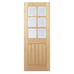 Mexicano 6-Light Unfinished Oak Internal Door