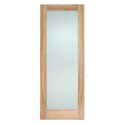 Pattern 10 1-Light Unfinished Frosted Glazed Internal Oak Door