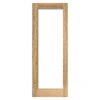 Pattern 10 1-Light Unfinished Clear Glazed Internal Oak Door