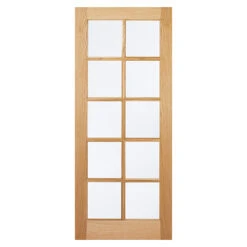 SA 10-Light Unfinished Clear Glazed Internal Oak Door