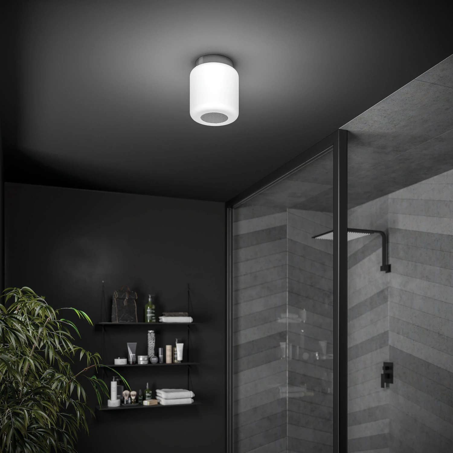 HiB Rhythm Bluetooth LED Bathroom Ceiling Light And Speaker - 0710 6 HiB Rhythm Bluetooth LED Bathroom Ceiling Light And Speaker - 0710 - Image 6