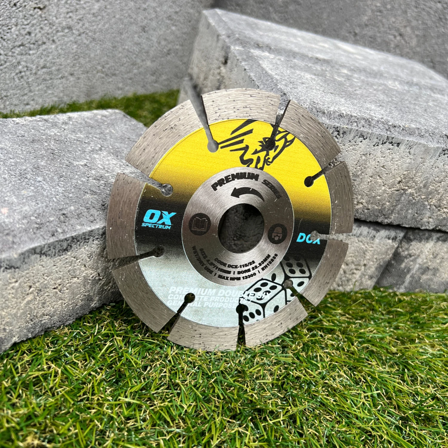 OX Spectrum Plus Double Six General Purpose Diamond Cutting Blade 115mm X 22.23mm - DCX115/22 2 OX Spectrum Plus Double Six General Purpose Diamond Cutting Blade 115mm X 22.23mm - DCX115/22 - Image 2